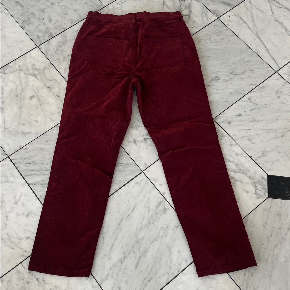 Boden Deep Burgundy Corduroy Pant Petite 12 New - Picture 2 of 4